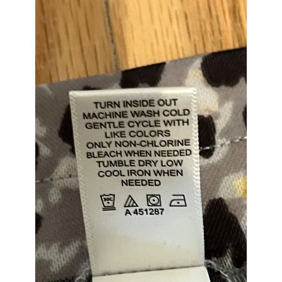 Logo Pants 4XP Animal Print Ankle Safari Neutral Preppy Boho Classic Active 80s - Picture 7 of 11